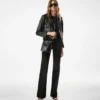 Shiny Plonge Leather Biker Jacket Shiny Plonge Leather Biker Jacket