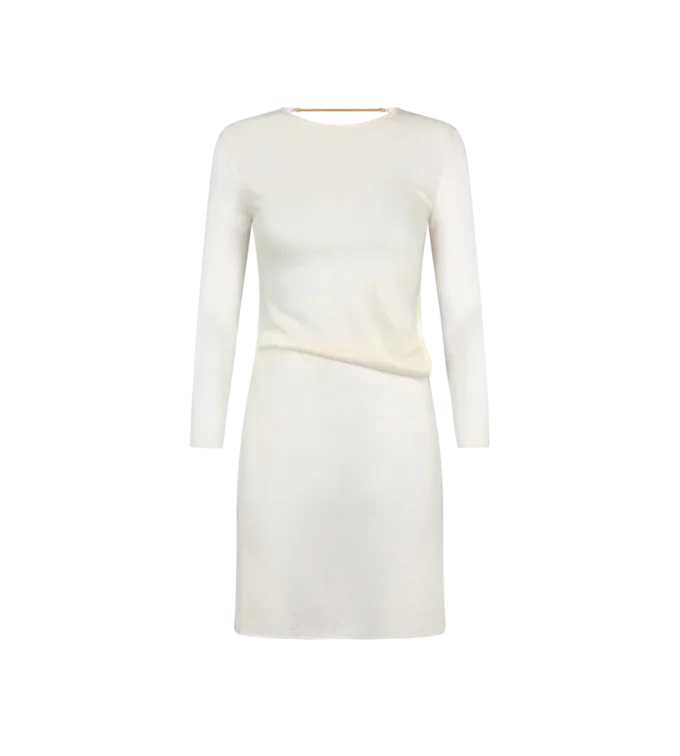 Short Dress with Cut Out and Chain Closure