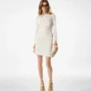 Short Dress with Cut Out and Chain Closure