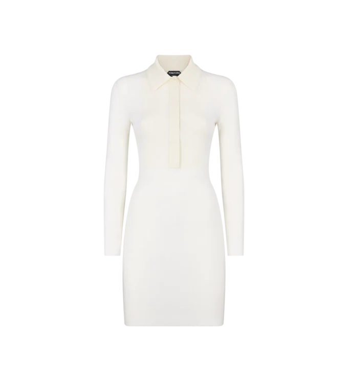Short Polo Dress with Plastron