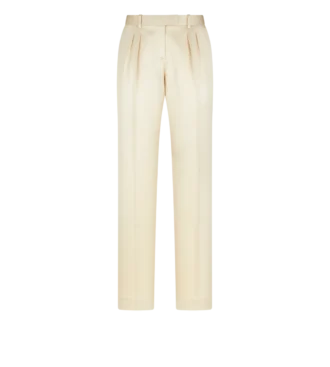Silk and Wool Twill Tailored Pleated Pants Silk and Wool Twill Tailored Pleated Pants