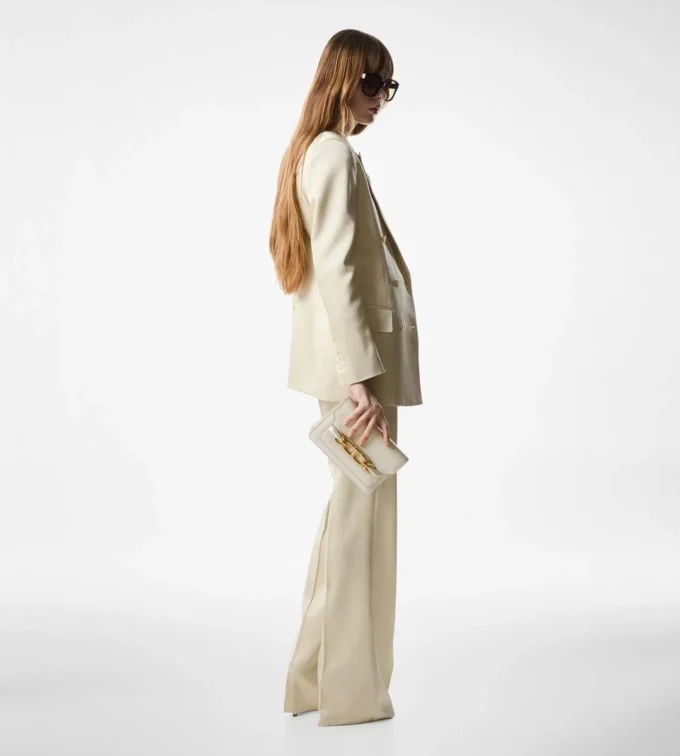Silk and Wool Twill Tailored Boot Cut Pants Silk and Wool Twill Tailored Boot Cut Pants