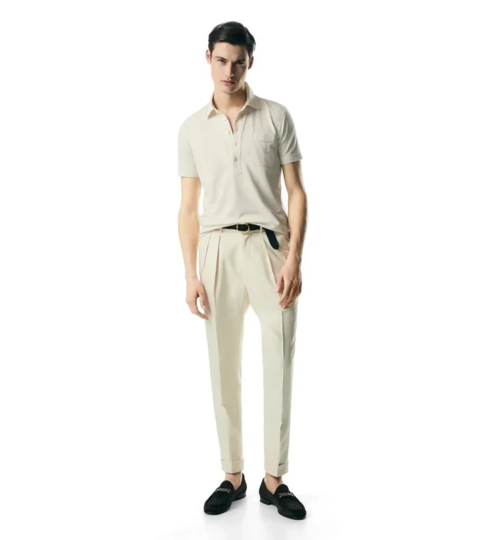 Silk Blend Piquet Polo