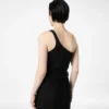 Silk Blend Rib Jersey One Shoulder Top