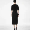 Silk Chenille Embossed Python Crewneck Dress Silk Chenille Embossed Python Crewneck Dress
