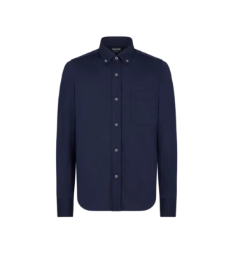 Silk Cotton Blend Button Down Shirt