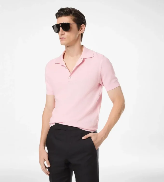 Silk Cotton Piquet Polo