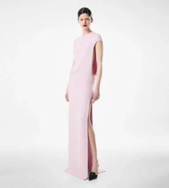 Silk Double Georgette Stretch Evening Dress Silk Double Georgette Stretch Evening Dress