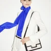 Silk Halterneck Lavalliere Top with Plisse Detail
