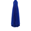 Silk Halterneck Sunray Plisse Evening Dress