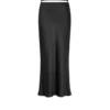 Silk Satin Ankle Length Bias Skirt