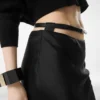 Silk Satin Ankle Length Bias Skirt