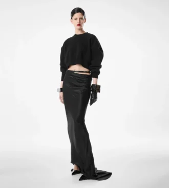 Silk Satin Long Bias Skirt