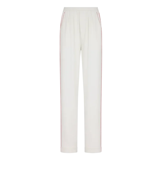 Silk Twill Pj Pants with Piping Silk Twill Pj Pants with Piping