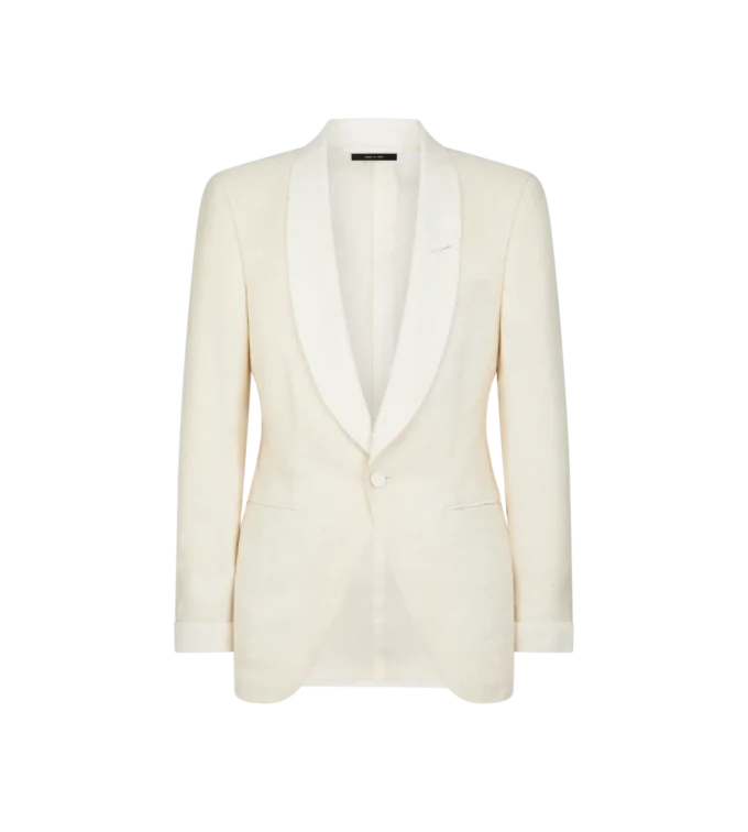 Silk Viscose Jacquard Evening Jacket