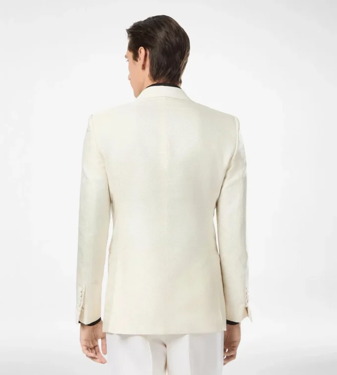 Silk Viscose Jacquard Evening Jacket