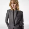 Single Breasted Peak Lapel Cashmere Jacket
