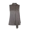 Sleeveless Lavalliere Silk Blouse Sleeveless Lavalliere Silk Blouse