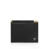 Small Grain Leather Folding Money Clip Cardholder Small Grain Leather Folding Money Clip Cardholder