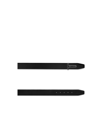 Smooth Leather Enamel Buckle T Belt