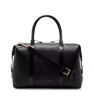 Smooth Leather Side Buckle Holdall