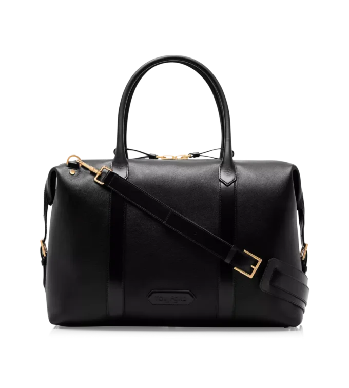 Smooth Leather Side Buckle Holdall