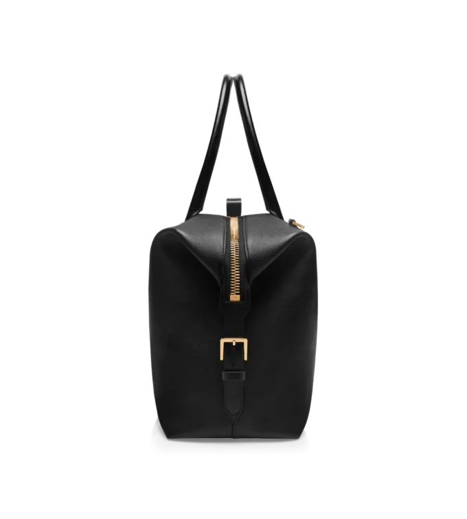 Smooth Leather Side Buckle Holdall