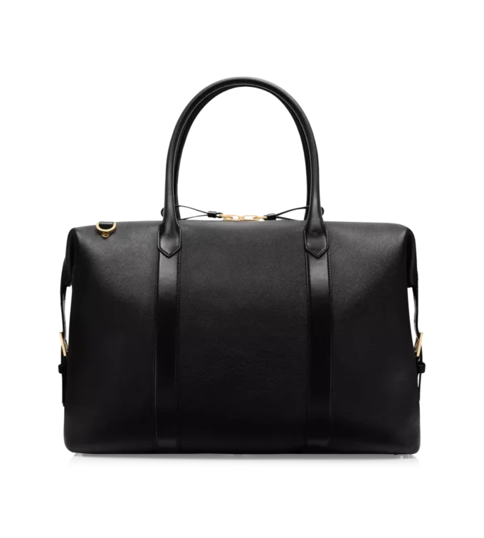 Smooth Leather Side Buckle Holdall