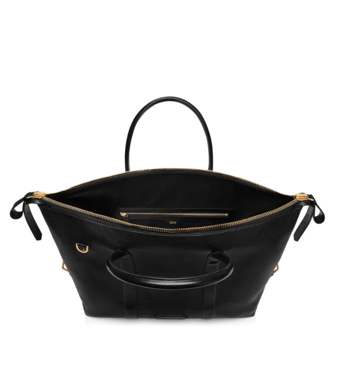 Smooth Leather Side Buckle Holdall