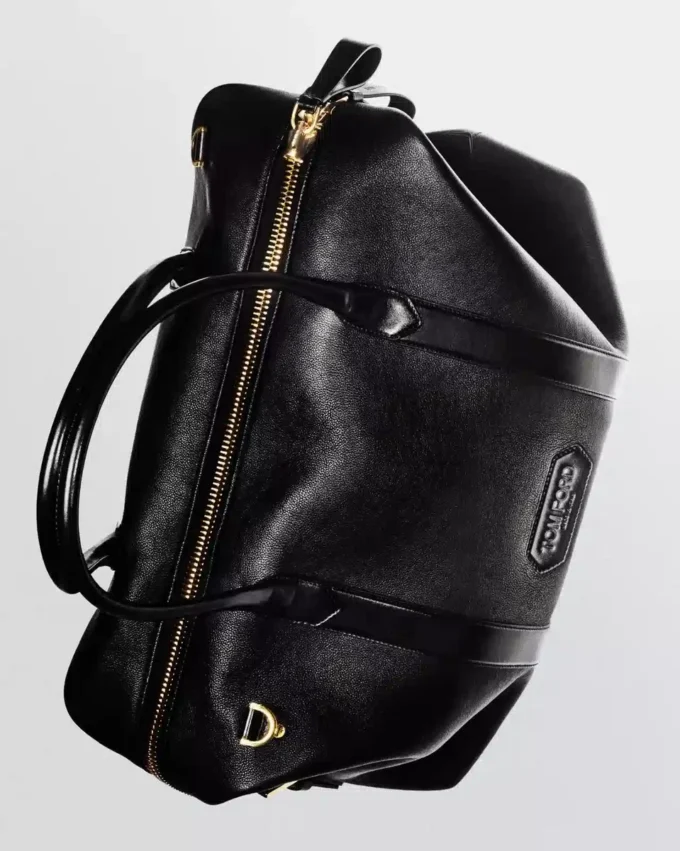 Smooth Leather Side Buckle Holdall