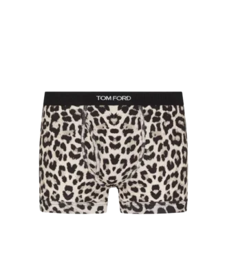 Snow Leopard Cotton Boxer Briefs