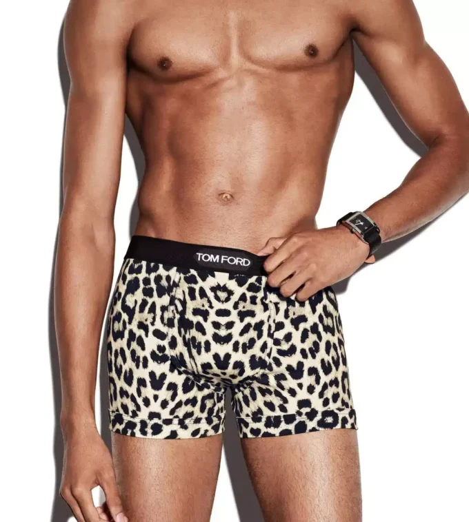 Snow Leopard Cotton Boxer Briefs Snow Leopard Cotton Boxer Briefs
