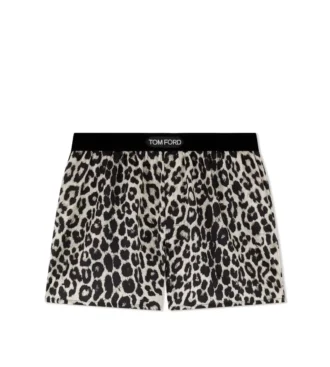 Snow Leopard Silk Boxers