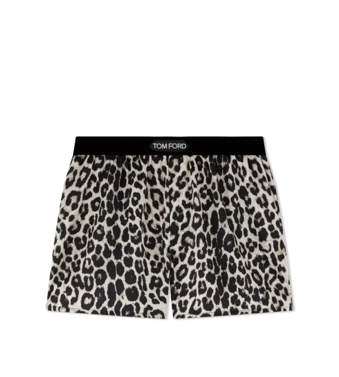 Snow Leopard Silk Boxers