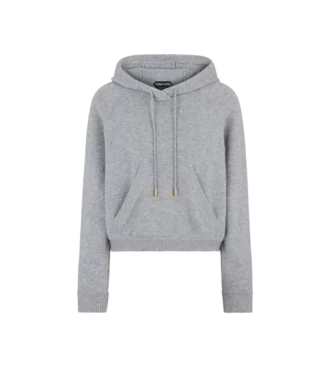 Soft Cashmere Knit Hooded Top