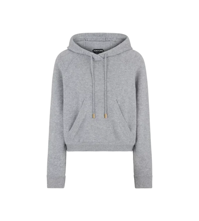 Soft Cashmere Knit Hooded Top