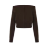 Soft Cashmere Open-Neck Shrunken Cardigan