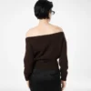 Soft Cashmere Open-Neck Shrunken Cardigan