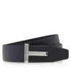Soft Grain Leather T Icon Belt