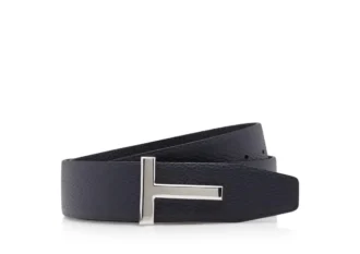 Soft Grain Leather T Icon Belt
