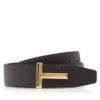 Soft Grain Leather T Icon Belt