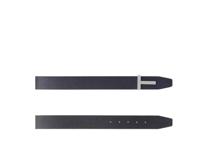 Soft Grain Leather T Icon Belt
