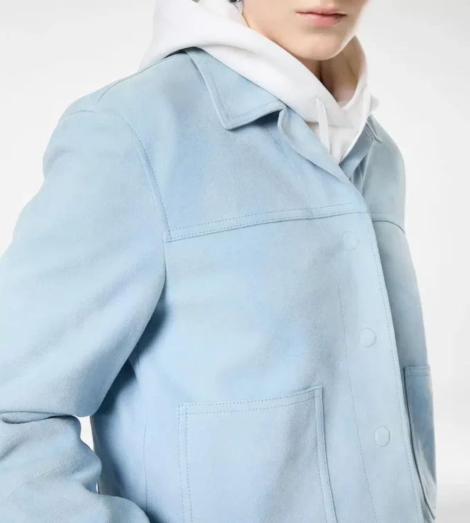 Soft Lamb Suede Overshirt Jacket