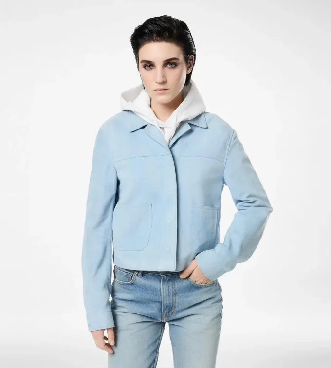 Soft Lamb Suede Overshirt Jacket
