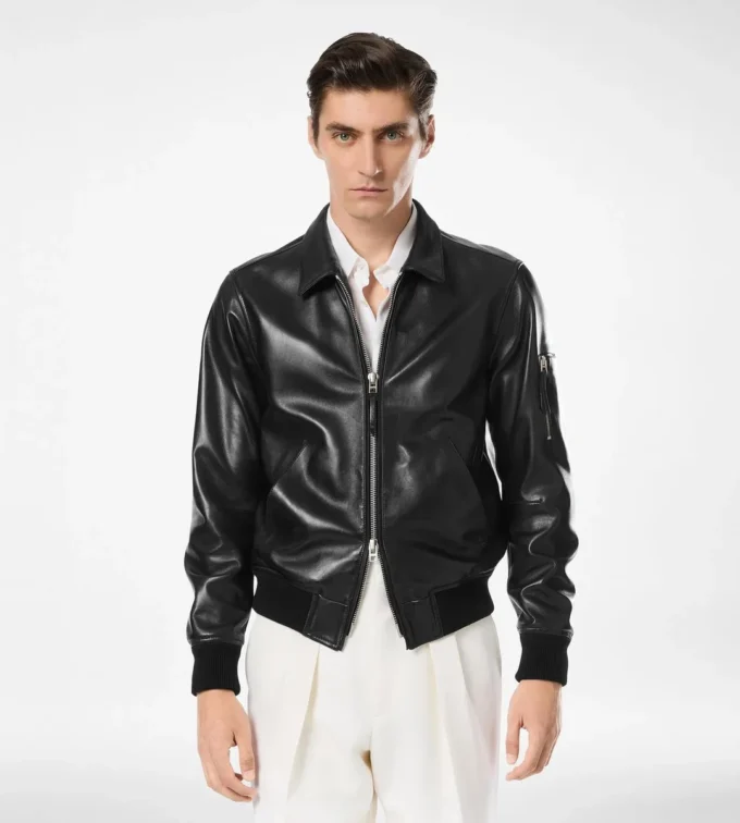 Soft Nappa Plonge Collar Blouson