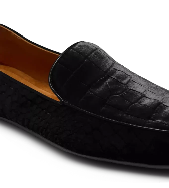 Stamped Croc Velvet Slippers Stamped Croc Velvet Slippers