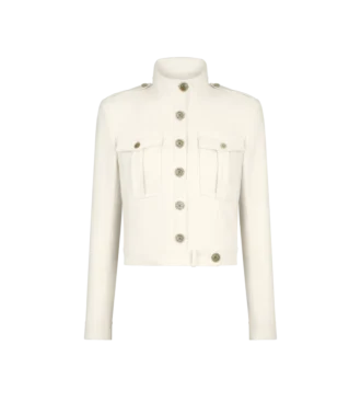 Stand Collar Cropped Safari Jacket Stand Collar Cropped Safari Jacket