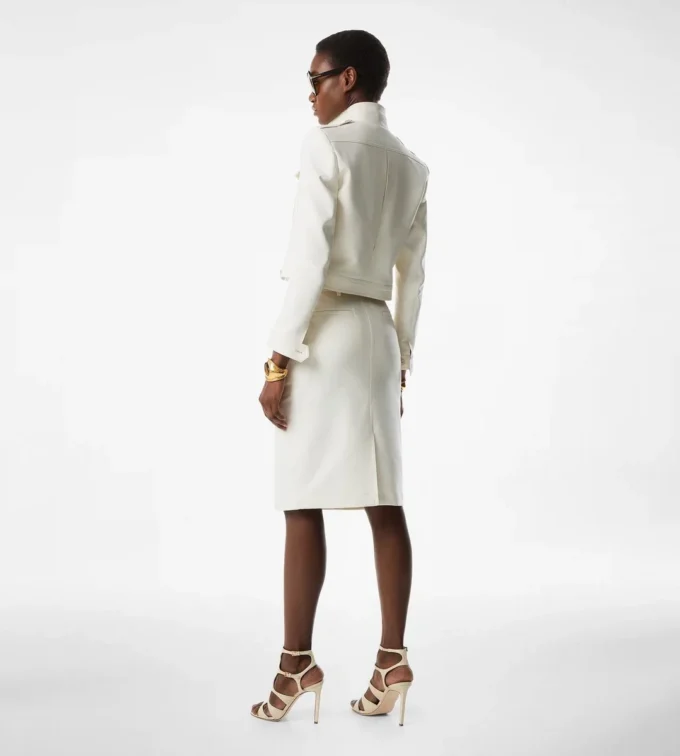 Stand Collar Cropped Safari Jacket Stand Collar Cropped Safari Jacket