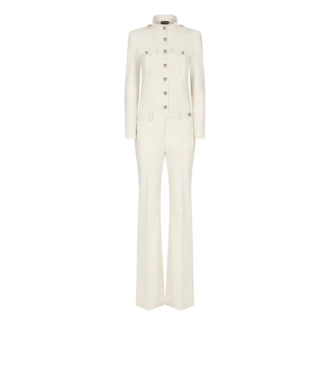 Stand Collar Safari Jumpsuit