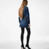 Stone Washed Denim Mini Skirt
